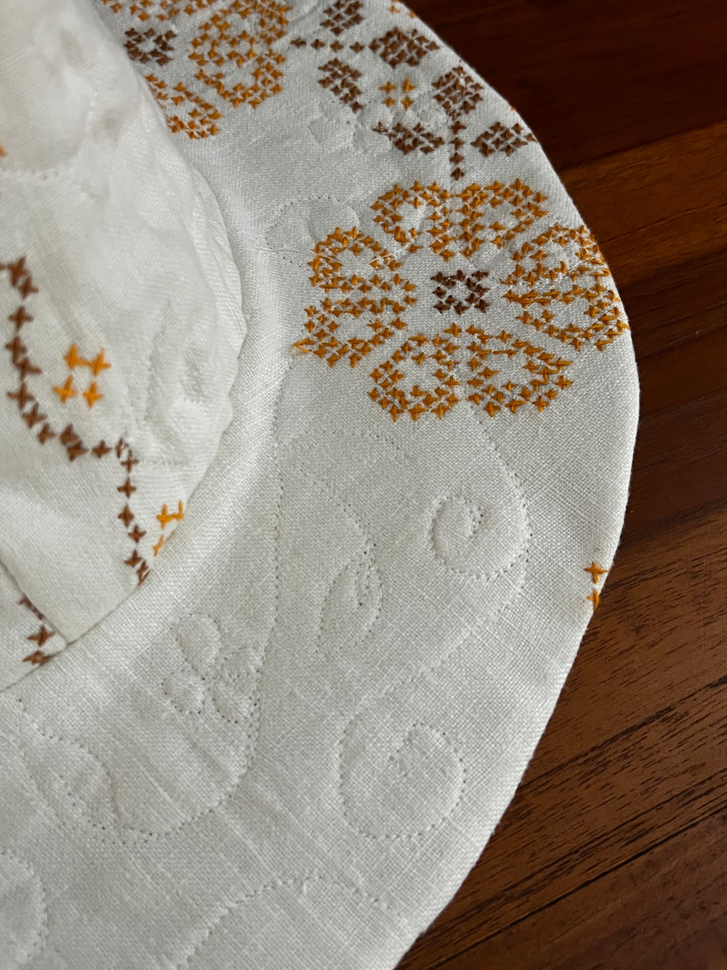 Fall floral medallion witch hat