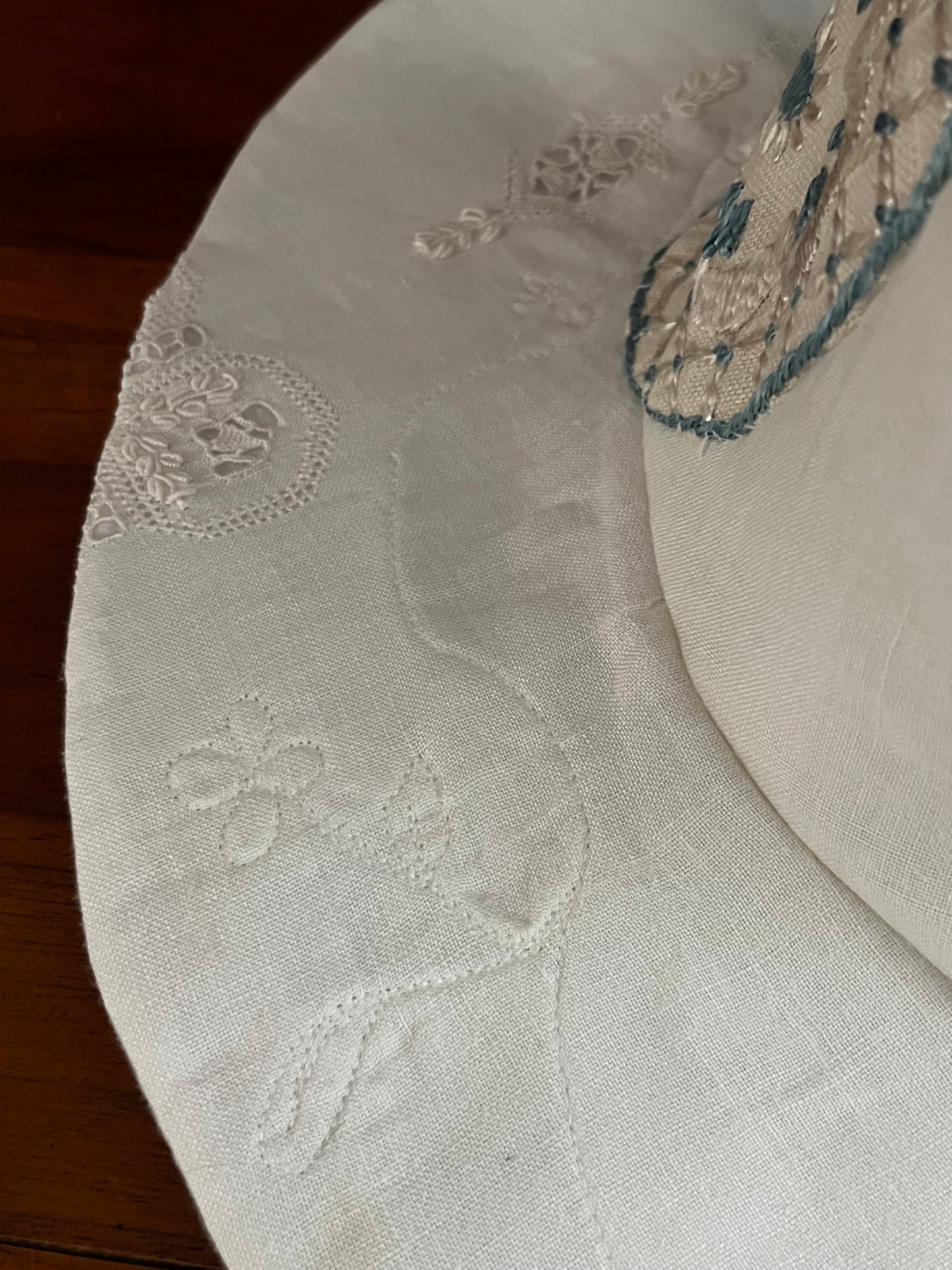 Beautiful blue vintage embroidered witch hat