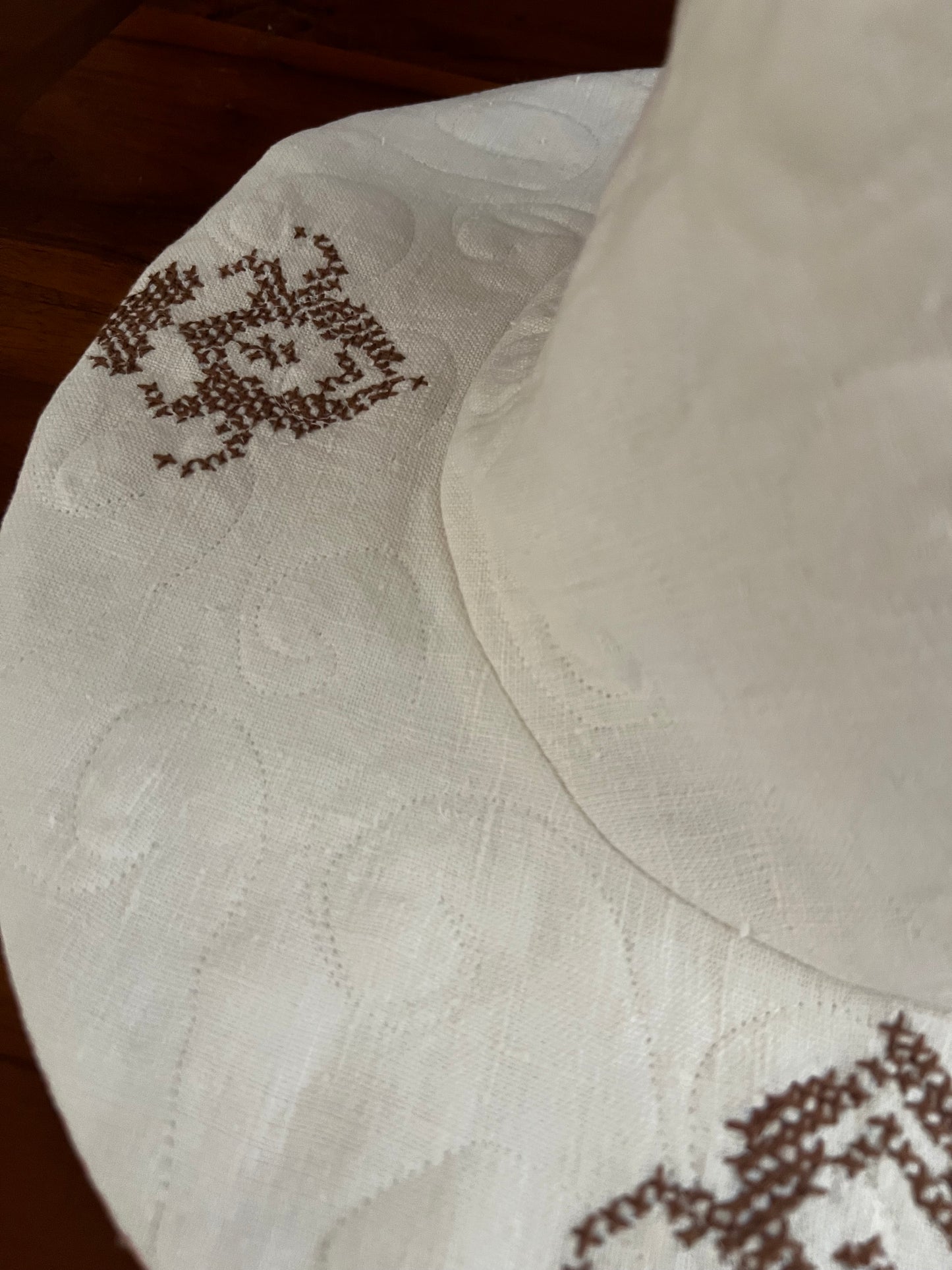 Quilted vintage linen witch hat