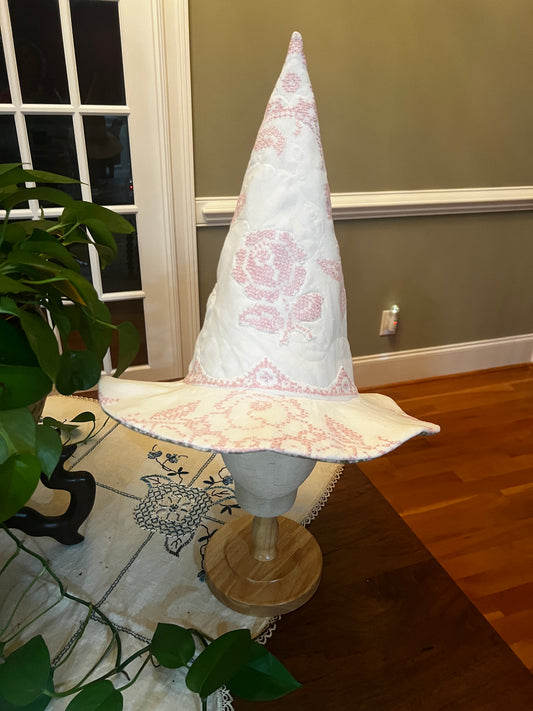 Dainty Pink rose witches hat