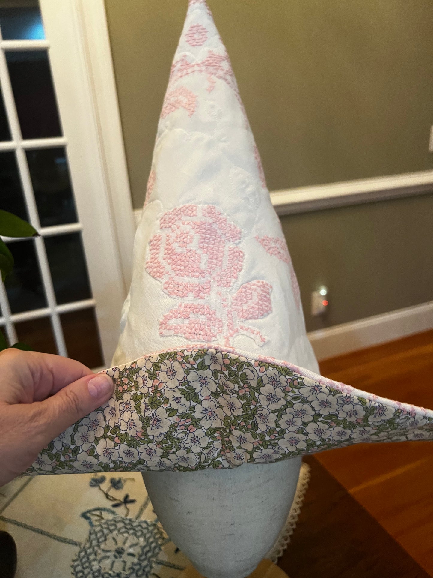 Dainty Pink rose witches hat
