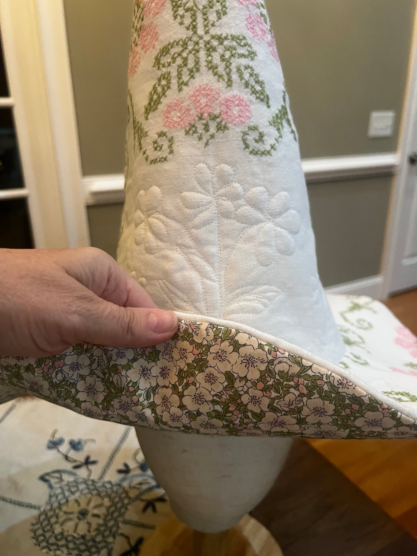 Light pink and green witches hat