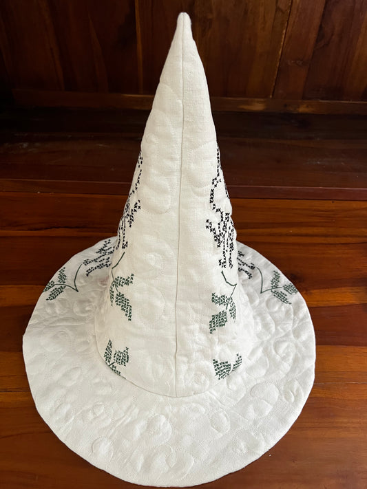 rose embroidered hat