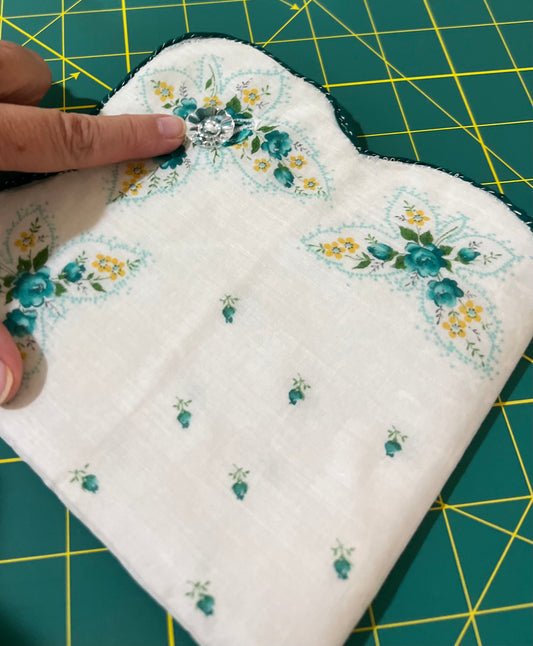 vintage handkerchief herb Sachet