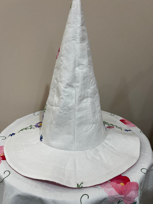 Lovely multicolor embroidered and quilted hat