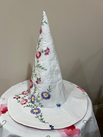 Lovely multicolor embroidered and quilted hat