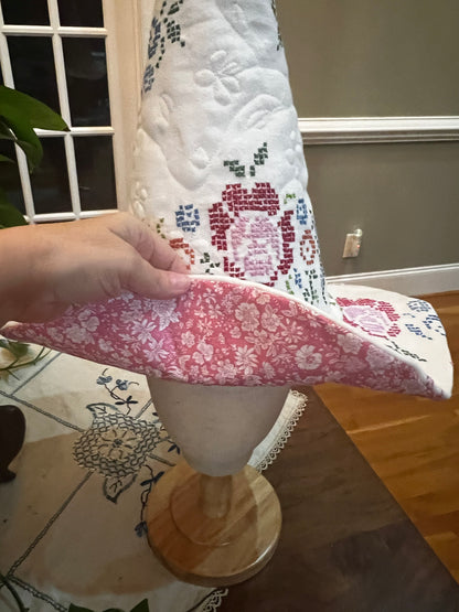 Multicolor floral witches hat
